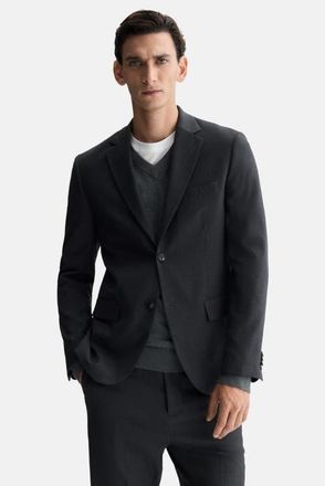 H&M Regular-fit single-breasted jacket in Dark Gray at Nordstrom, Size 50