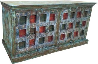 Wanderlust Deco Aparador De Madera Artesanal 217x51x98h Cm