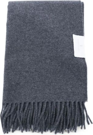 Brunello Cucinelli Accessoires, Dames, Grijs, ONE Size, Kasjmier, Fringed Cashmere Scarf