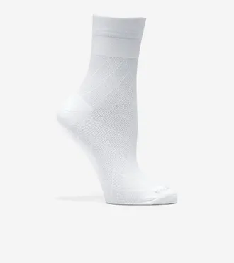 Cole Haan Womens Microfiber Anklet Socks - White