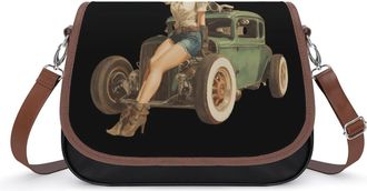 Generic World War II Woman Womens Crossbody Bag Fashion Shoulder Handbags Message Tote Bag with Adjustable Strap