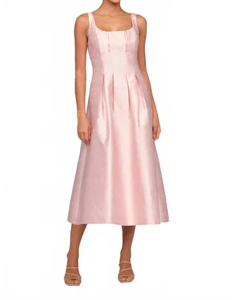 Kay Unger June Tea Length Dress In Ballet Pink