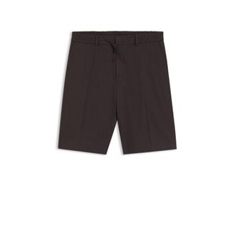 BOSS Relaxed-fit shorts in a linen blend