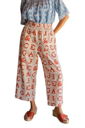 Ace & Jig Paul Pull-on Straight Leg Patch Pocket Pants in Monogram at Nordstrom, Size X-Small