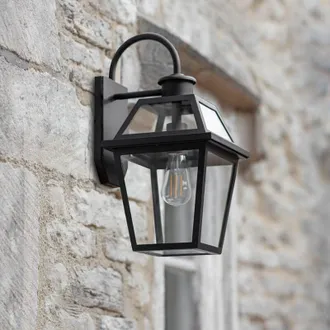 Garden Trading Harrow Mains Wall Porch Light Black Carriage Lantern Lamp