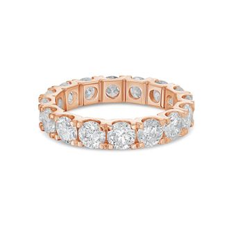 Diana M. Jewels 14kt rose gold 13.00 cts round lab grown diamond eternity band in U-prong setting