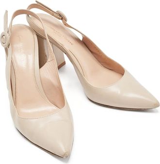 Gianvito Rossi Pumps in pelle con cinturino posteriore 90mm - Toni neutri