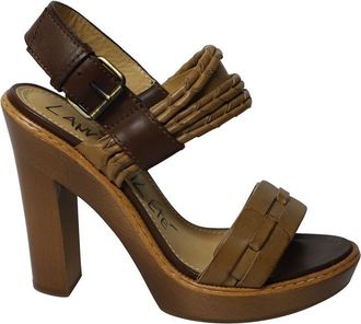 Lanvin Lanvin Womens Leather Wooden Heel (Authentic Pre-Loved)