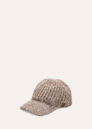 Brunello Cucinelli Cappello Sequined Rib-Knit Baseball Cap
