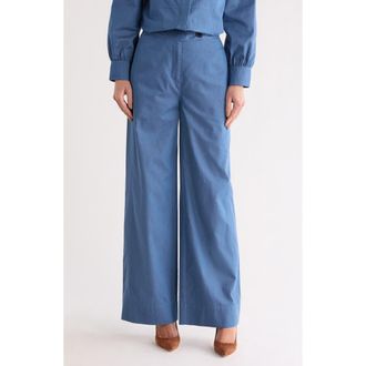 Derek Lam Eli Wide Leg Pants in Medium Blue at Nordstrom Rack, Size 12