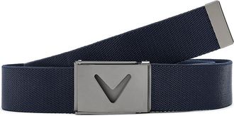Callaway V-logo Web Belt Mens Belts Peacoat, Polyester/Polypropylene