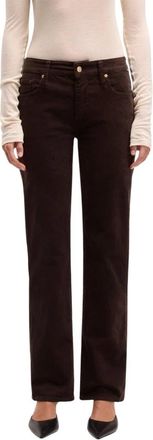 7 For All Mankind Calie Straight Corduroy Coffee Bean