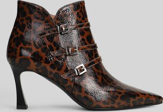 The Seller High Heels Ankle Boots In Animalier Leather