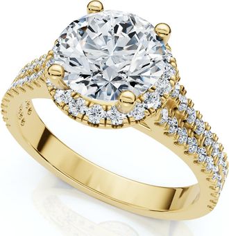 Pompeii3 2 1/3Ct Diamond Waverly Lab Grown Engagement Ring White, Yellow or Rose Gold