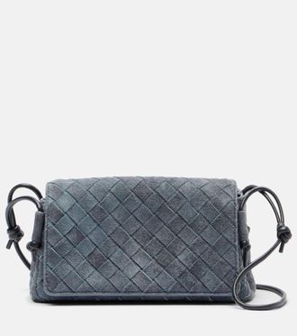 Bottega Veneta Notturno Intrecciato suede crossbody bag