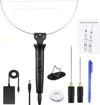 OEM Coupeur De Mousse &Eacute;lectrique - 18 W - 220 V - T&ecirc;tes Chauffantes 12 Cm Et 18 Cm - Kit 8 Pi&egrave;ces