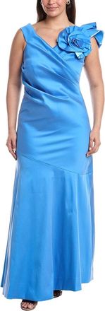 Teri Jon by Rickie Freeman Plus Off-The-Shoulder Gown