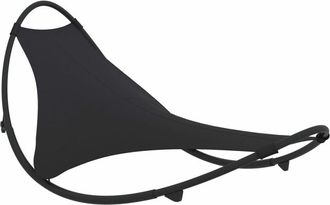 vidaXL Vidaxl - Tumbona Mecedora Con Ruedas Acero Y Tejido Textilene Negro