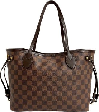 Louis Vuitton Brown Leather Pvc Handbag Shoulder Bag Tote Bag (Pre-Owned)