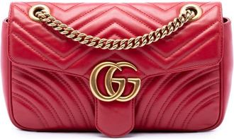 Gucci Pre-owned Gucci Medium GG Marmont Matelasse Calfskin Shoulder Bag Ladies 2VT7HBIYZPW925L8