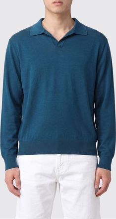 Roberto Collina Polo in maglia di misto cotone con maniche lunghe