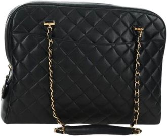 Chanel Pre-owned Handbags, female, Black, Size: ONE SIZE Pre-owned Vintage Shoulder Bag