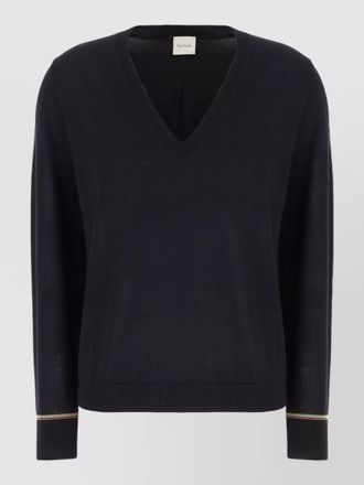 Paul Smith wool v neck sweater contrast trim