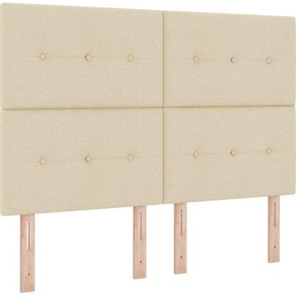 vidaXL Box Spring Bed with Mattress Dark Grey 90x190 cm Fabric Cream vidaXL