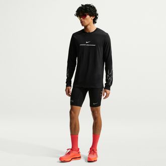 Nike Mens Stride Dri-FIT 1/2-Length Running Tights in Black | IZ3961-010