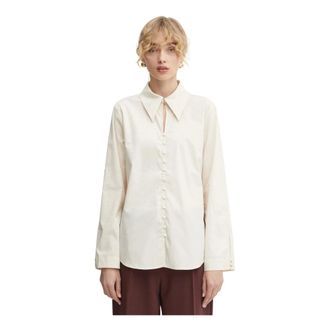 Bruuns Bazaar Dames, Blouses & Shirts, Beige, Maat: XS Katoen