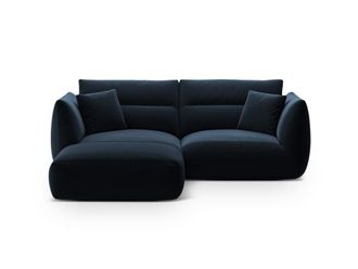 CXL by Christian Lacroix Sof&aacute; esquinero modular 3 plazas de terciopelo azul regio