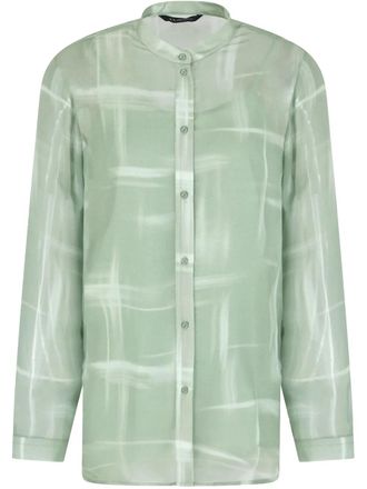 A|X Armani Exchange Camicia con stampa astratta - Verde