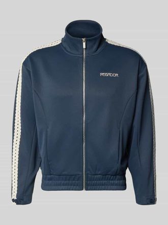Pegador Sweatjacke mit Spitzenbesatz Modell TIHANY LACE in Blau, Gr&ouml;&szlig;e XL