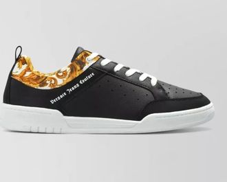 Versace Jeans Couture leather logo low-top sneakers