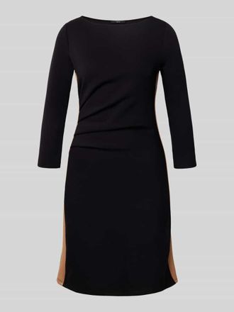 Zero Knielanges Kleid mit Raffungen in Black, Größe 38