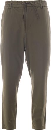 BOSS Open Green Tapered Fit Stretch Cotton-Blend Pants