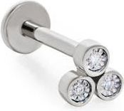 Monica Vinader Cluster Lab Grown Diamond Piercing Stud in 14K Solid White Gold /Diamond at Nordstrom