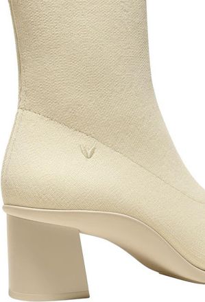 Vivaia Almond-Toe Running Heel Boots in Cream at Nordstrom, Size 9.5
