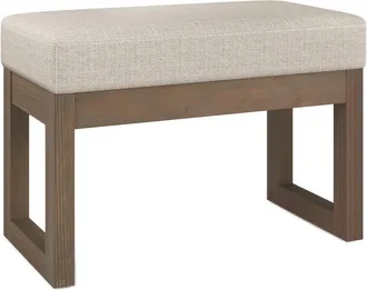Simpli Home Milltown 27In Contemporary Rectangle Footstool Ottoman Bench
