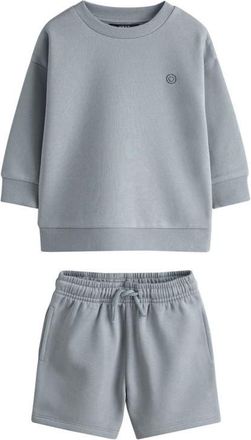 Next Kids Sweatshirt & Shorts Heavyweight Jersey Set in Grey at Nordstrom, Size 12-18M
