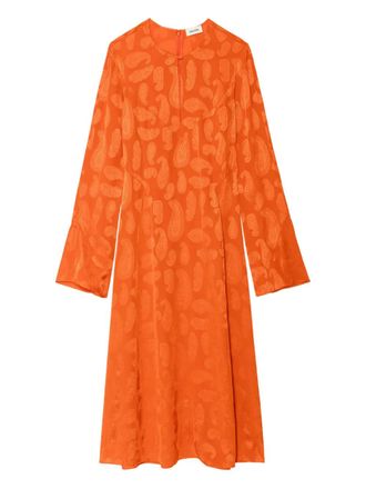 Zadig&Voltaire paisley midi dress - Orange