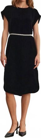 Velvet Harper Silk Velvet Dress In Black