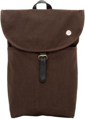 Giorgio Martello Milano Waxed Nylon Bergen Backpack in Dark Brown at Nordstrom