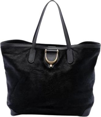 Gucci Pre-owned Tote Bag - Dames - Vintage Shopper - Zwart - ONE Size - Leer - Vintage
