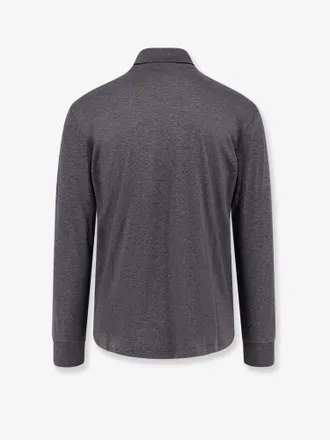 Polo Ralph Lauren Logo-Embroidered Cotton Turtleneck Sweater - Gray