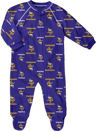 Outerstuff Infant Purple Minnesota Vikings Allover Print Raglan Full-Zip Jumper at Nordstrom, Size 24M