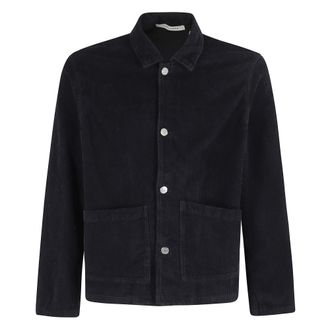 Sunflower Worker Pattern Ribbed Knit Jacket