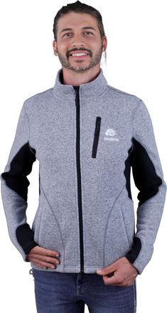 Guggen Mountain Heren Fusion Fleecejack Wandeljack Grijs