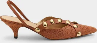 Ulla Johnson Vendome Studded Kitten Heel Pumps