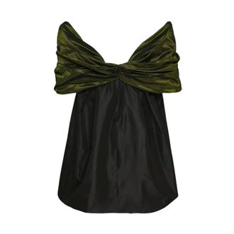 Simone Rocha Top con Lazo Fruncido - Tops - Mujer - Verde - S